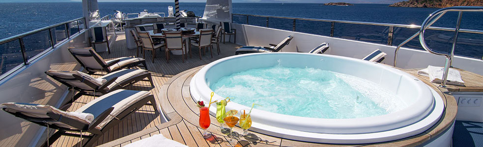 fraser yachts for charter with jacuzzi